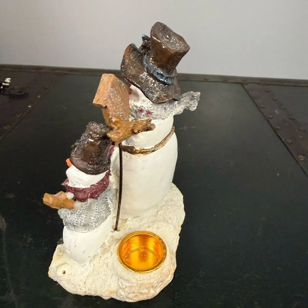 Pair Of Snowman Figurine Gift Co Inc  Vintage Christmas Decor